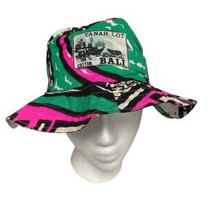 Vintage Colorful Bali Abstract Print Adult Bucket Hat